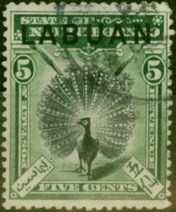 Labuan 1897 5c Green SG92 Fine Used