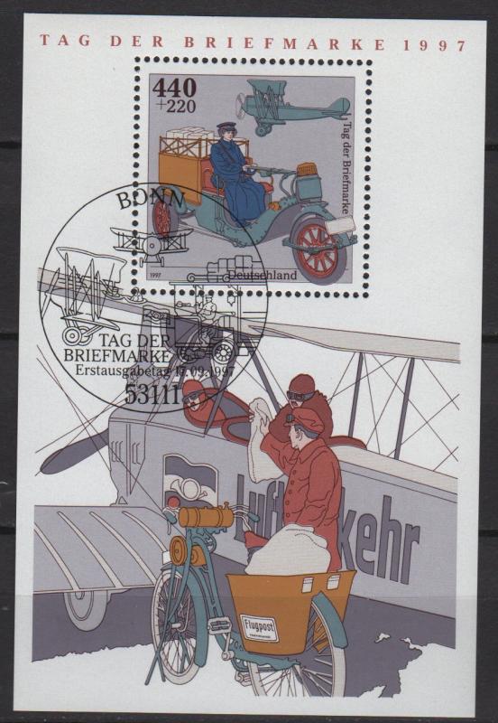 Germany 1997 - Scott B819 Sheet of 1 CTO - Stamp day