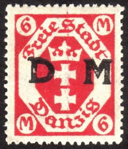 1923, Danzig, 6Mk, MNH, Mi D26a