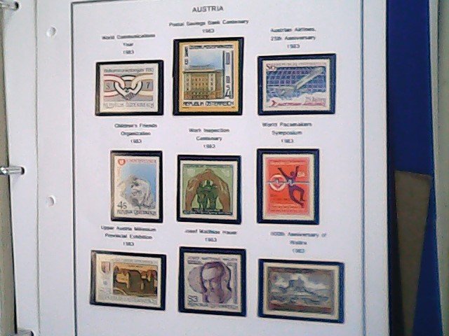 Austria  1983   full page auction MNH