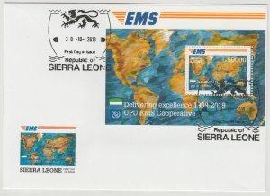 2019 Joint Issue EMS 20 years Sierra Leone FDC First Day Cover S/S