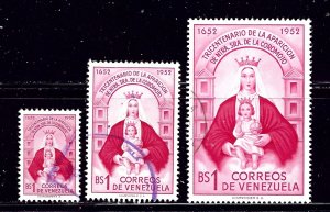 Venezuela 641-43 Used 1952-53 set    (ap1792)