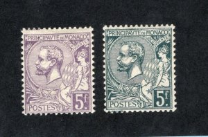 Monaco - Sc# 28 & 29 MH        -           Lot 1225117