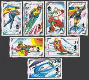 Mongolia 2037-2043,2044,MNH.Michel 2354-2360,Bl.182. Olympics Albertville 1992.