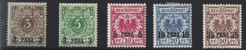 German East Africa 1893 SC 1-15 Mint SCV$ 223.00 Set