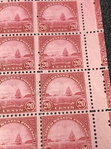 US 698 Block Of 8 Golden Gate 20c Beautiful Gutter Snipe - MNH