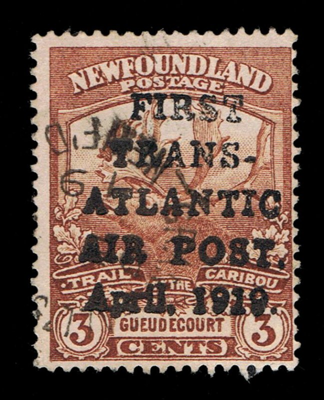 REFERENCE NEWFOUNDLAND SCOTT #C1 USED READ .YELLOW LISTING - IF GENUINE $16,000