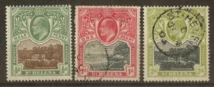 St Helena 1903 EDVII SG55-57 (3v)