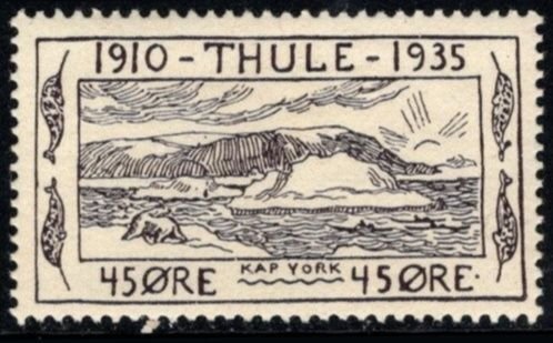 1935 Thule Greenland Local Post Scott #- 2-5 15 Ore-45 Ore Incomplete Set/5