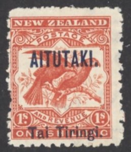 Aitutaki Sc# 6 MH 1903 1sh Overprints