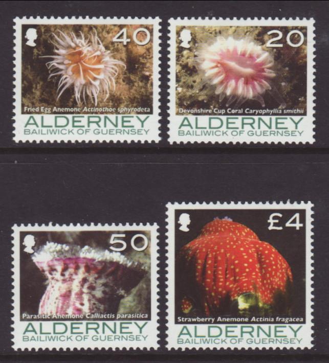 Alderney 303-306 Sea Anemones MNH VF