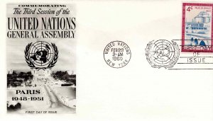 United Nations 1960 FDC Sc 77 General Assembly UN New York Fleetwood Cachet