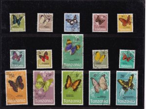 G020 Tanzania butterflies stamps selection