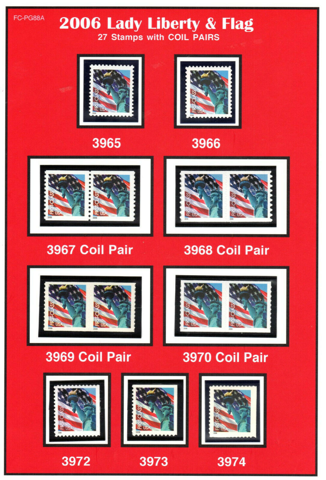 3965//85 - 2005-06 Lady Liberty and Flag Rate Change, collection of 17  stamps - Mystic Stamp Company