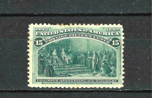 #238 US 15 CENT GREEN COLUMBIAN-MINT-HGD-FINE 