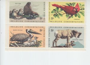 1972 USA Wildlife Conservation B4  (Scott 1464-67) MNH