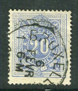 BELGIUM; 1870 early Postage Due issue used 20c. value