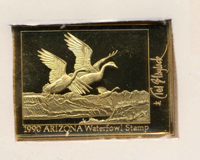 ARIZONA #4 1990 DUCK STAMP PRINT CANADIAN GEESE MEDALLION EDITION  Only 100 made