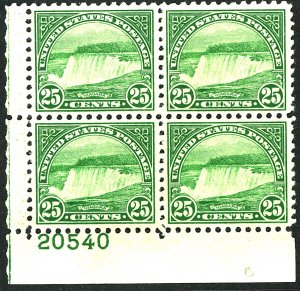 U.S. #699 MINT PL# BLOCK OF 4 OG NH