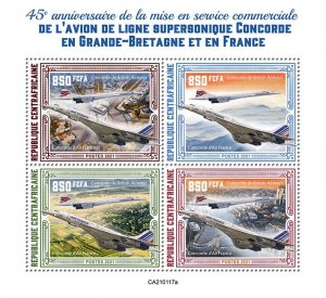 C A R - 2021 - Concorde - Perf 4v Sheet - Mint Never Hinged