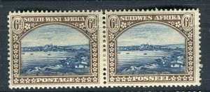 SOUTH WEST AFRICA; 1930s early Pictorial issue fine Mint hinged 6d. pair