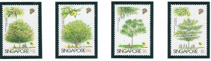 Singapore 764-67 MNH 1996 Native Trees (ap6905)