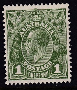 Sc# 114 1929 Australia 1 pence KG V MNH perf 13½ x 12½ Wmk 228 CV $5.00 Stk #3