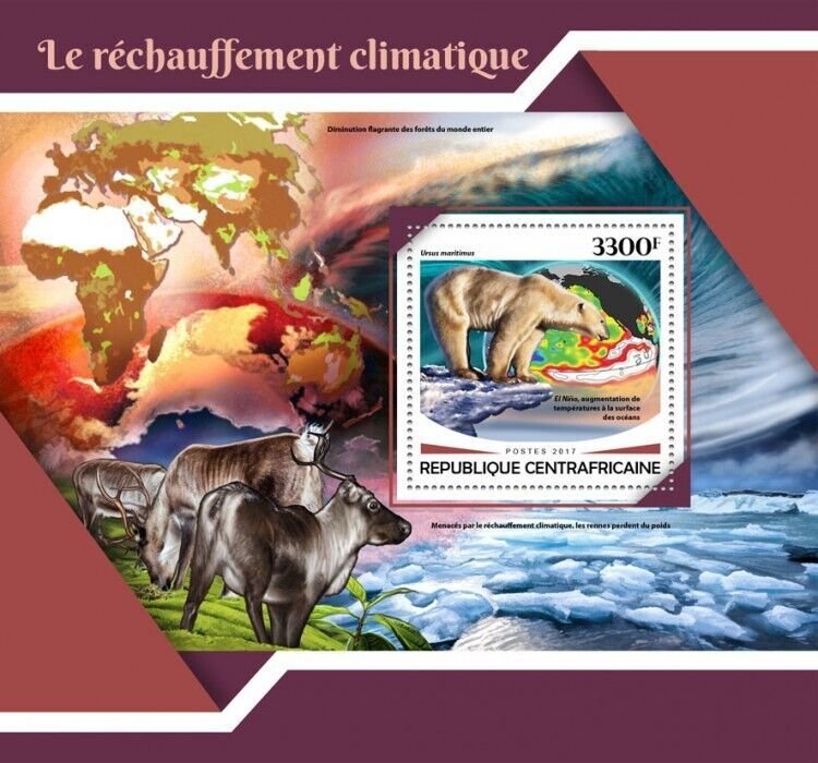 2017 Centrafrique - Global Warming  |Y&T: 1179  |  Michel Code: 7359 / Bl.1672