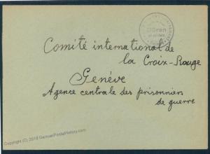 Switzerland WWII Internee Camp Bueren Piotr Saj Prisoner Cover 53918