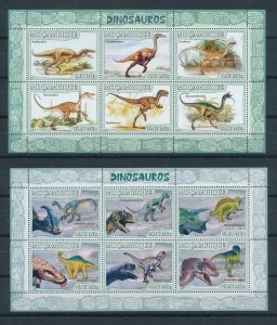 [107206] Mozambique 2007 Prehistoric animals dinosaurs 2 Sheets MNH