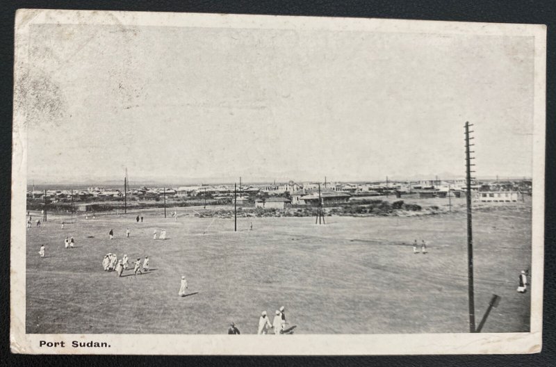 1911 Sudan RPPC Postcard Cover To England Port Sudan View