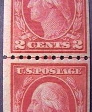 U.S.# 488-MINT NEVER/HINGED--JOINT LINE PAIR--WASHINGTON----1916