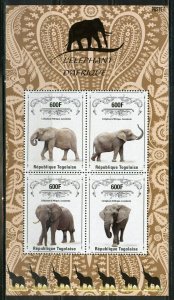 TOGO ELEPHANTS TWO SHEETS  &  SOUVENIR SHEET MINT NH