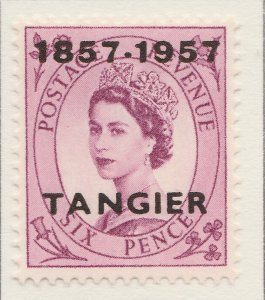 1957 BRITISH MOROCCO TANGIER WMK ST Edward's Crown 6d MH* Stamp A30P5F40722-