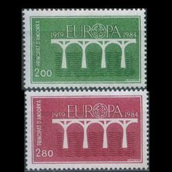 ANDORRA FR. 1984 - Scott# 323-4 Europa-Bridge Set of 2 NH