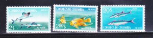 Colombia C481-C483 Set MNH Fish (A)