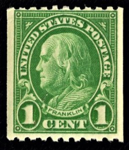US 604 MNH VF 1 Cent Franklin Coil