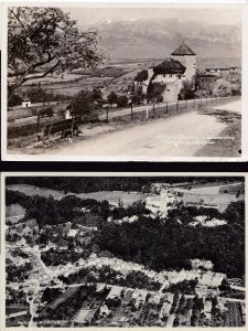 Liechtenstein 1935  3 Real Photo View Cards franked with '37 Bridge set ...