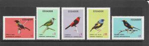 BIRDS - ECUADOR #876-80   MNH