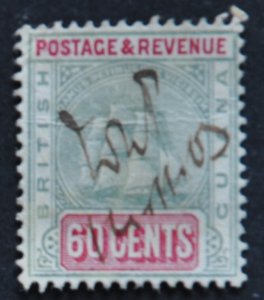DYNAMITE Stamps: British Guiana Scott #145 (crease) – USED