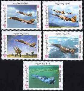 Iran MNH Scott #2847-51 Air Force Day Jet aircraft Free Shipping