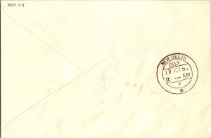 1952 India Calcutta Airmail BOAC Jetliner First Flight Cover FFC to New Delhi