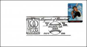 US 3408a-3408t Baseball Pictorial Cancel Set of Twenty U/A FDCs