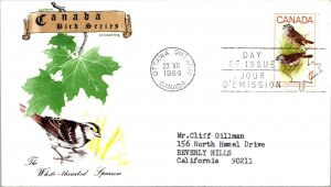 Canada 1969 FDC - The White Throated Sparrow - Ottawa, Ont - J3964
