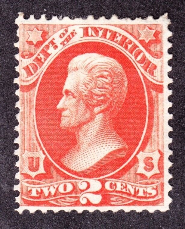 US O16 2c Interior Department Mint F-VF OG H SCV $70