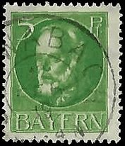 BAVARIA   #96 USED (1)   (YELLOW GREEN)