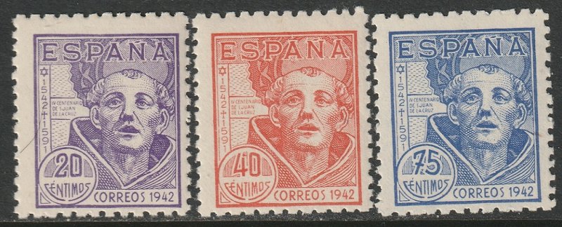 Spain 1942 Sc 721-23 set MNH