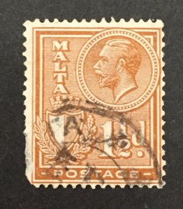 Malta 1926 #134, King George V, Used.