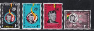 Ghana # 160-163, Eleanor Roosevelt, Mint NH, 1/2 Cat.