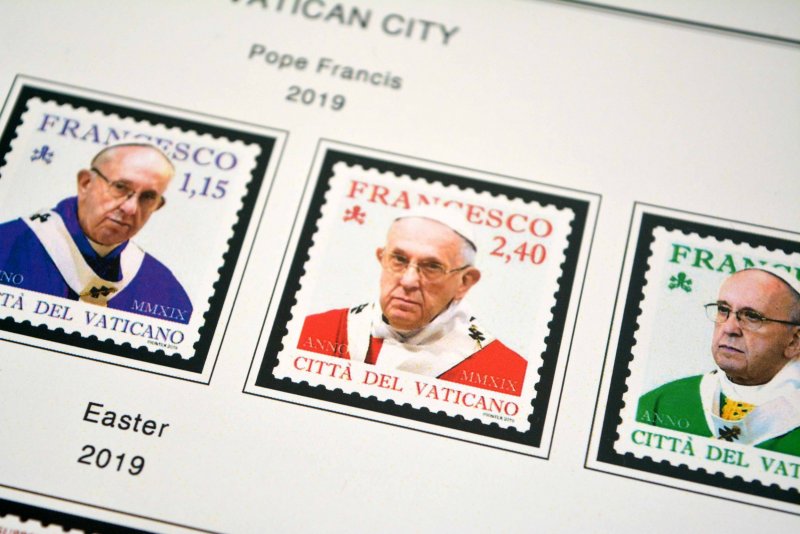 COLOR PRINTED VATICAN CITY 2011-2020 STAMP ALBUM PAGES (48 illustrated pages)